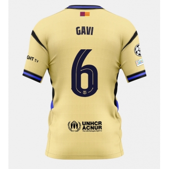 Billige Fotballdrakt Barcelona Paez Gavi #6 Replika Bortedrakt 2025-26 Kortermet
